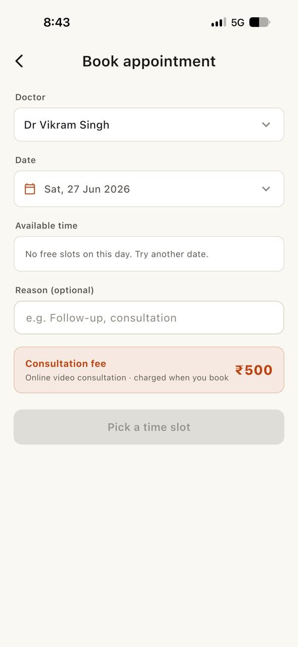 DRP-OS patient app book appointment